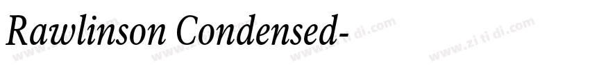 Rawlinson Condensed字体转换